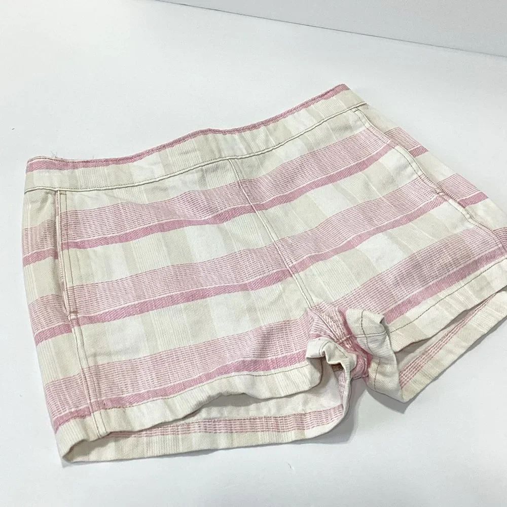 Urban Outfitters Flat Panel Shorts Pink and White Striped Beach Denim Size 29